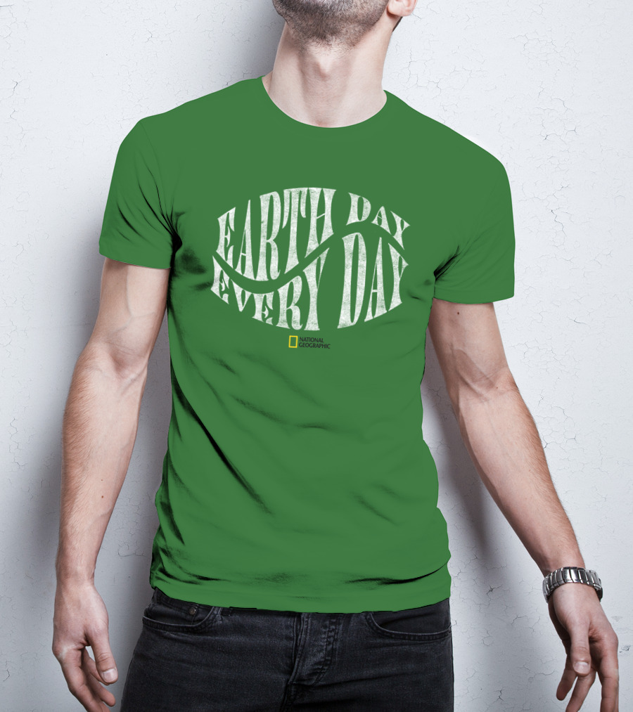 National Geographic Earth Day Every Day Environmental Awareness T-Shirt
