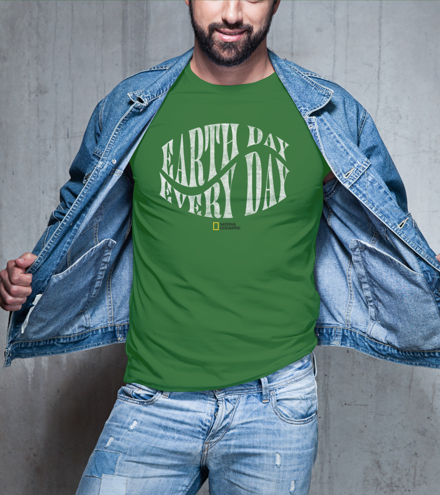 National Geographic Earth Day Every Day Environmental Awareness T-Shirt