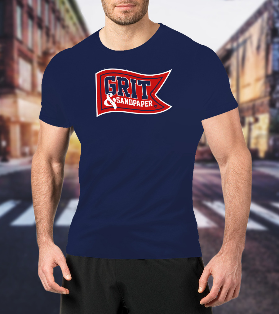 Grit And Sandpaper Red Flag Banner T-Shirt