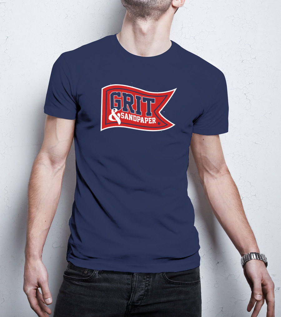 Grit And Sandpaper Red Flag Banner T-Shirt