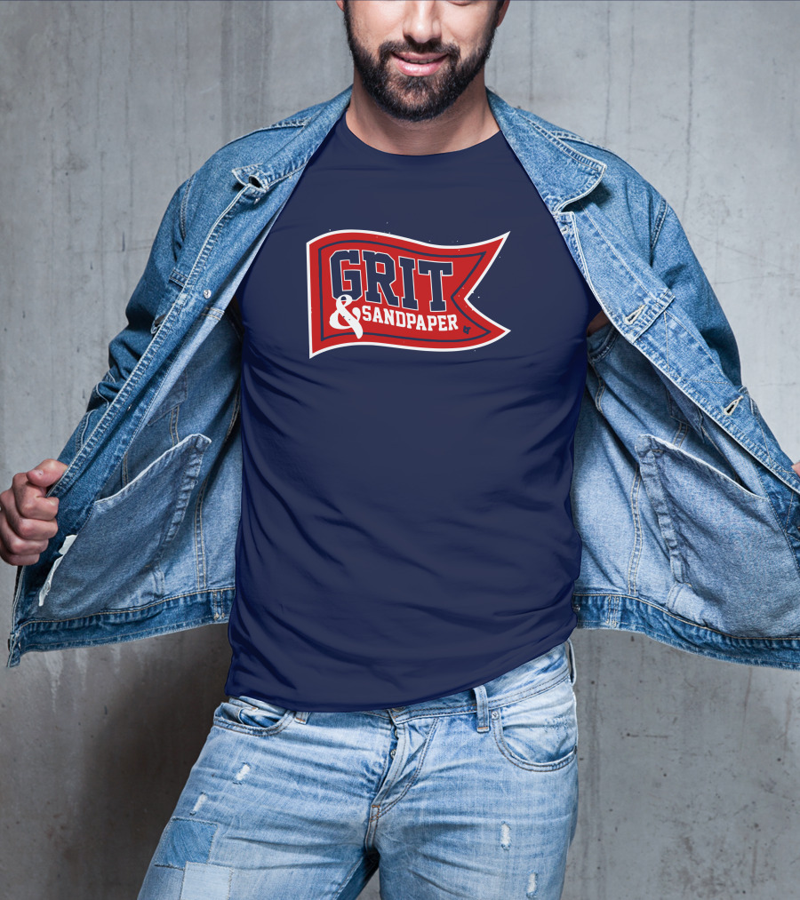Grit And Sandpaper Red Flag Banner T-Shirt