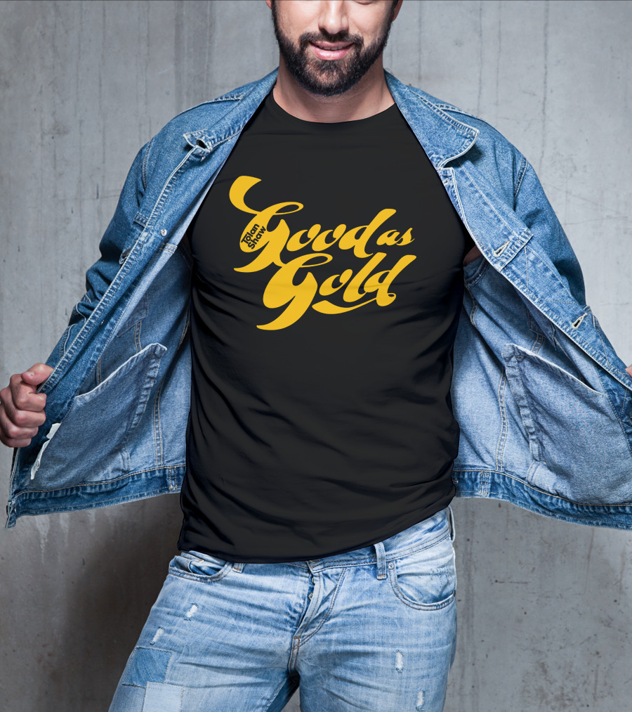 Tolanshaw Good As Gold Stylized Text T-Shirt