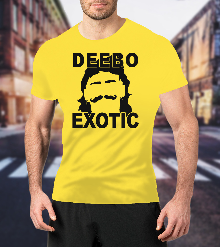 DEEB0 EX0TIC Μullet Mustache T-Shirt