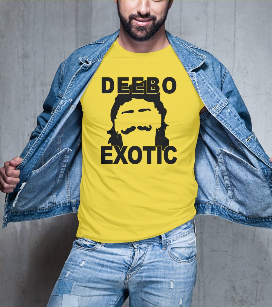DEEB0 EX0TIC Μullet Mustache T-Shirt