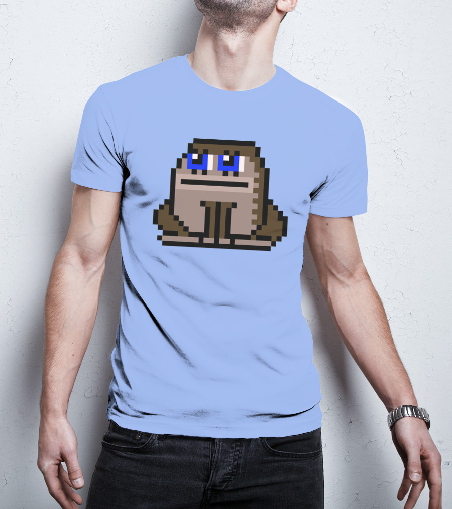 Sergito CrypToadz Pixel Art Frog With Blue Eyes T-Shirt