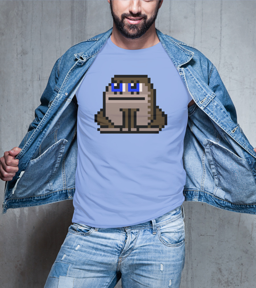 Sergito CrypToadz Pixel Art Frog With Blue Eyes T-Shirt