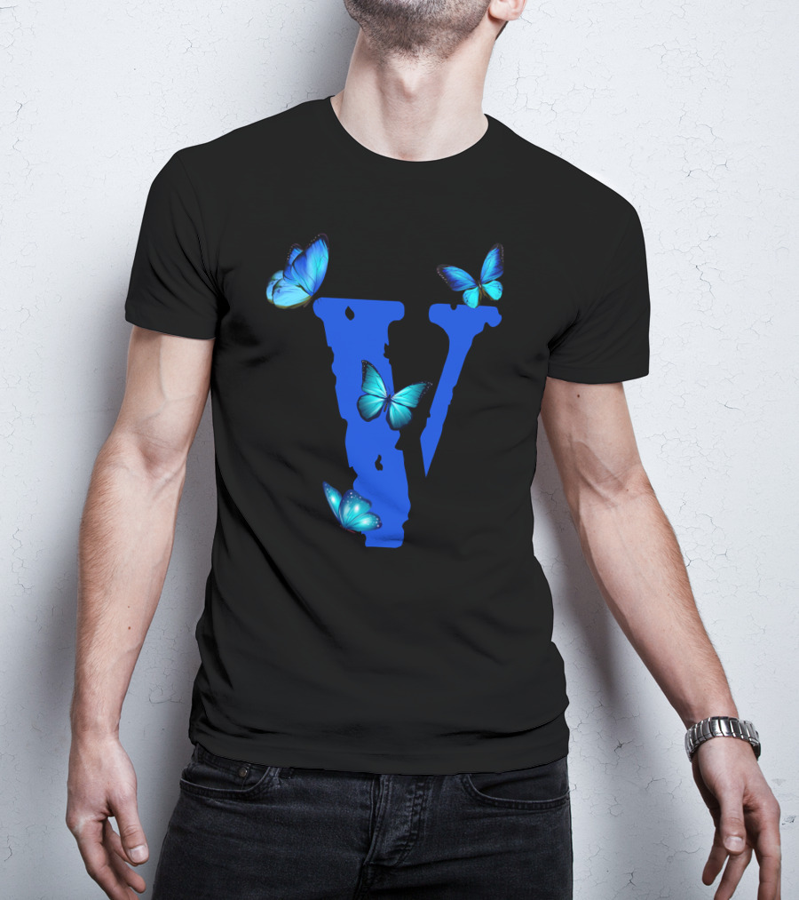 Vlone V Blue Butterfly Collection T-Shirt