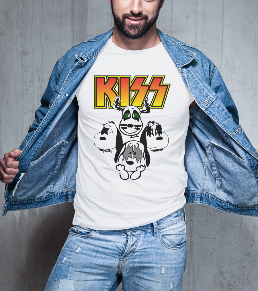 Kiss Band Snoopy Characters T-Shirt