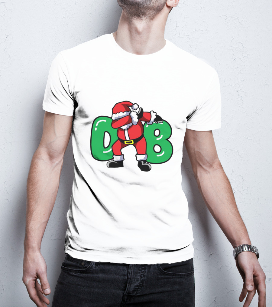 Santa Dab With Green DB Letters T-Shirt