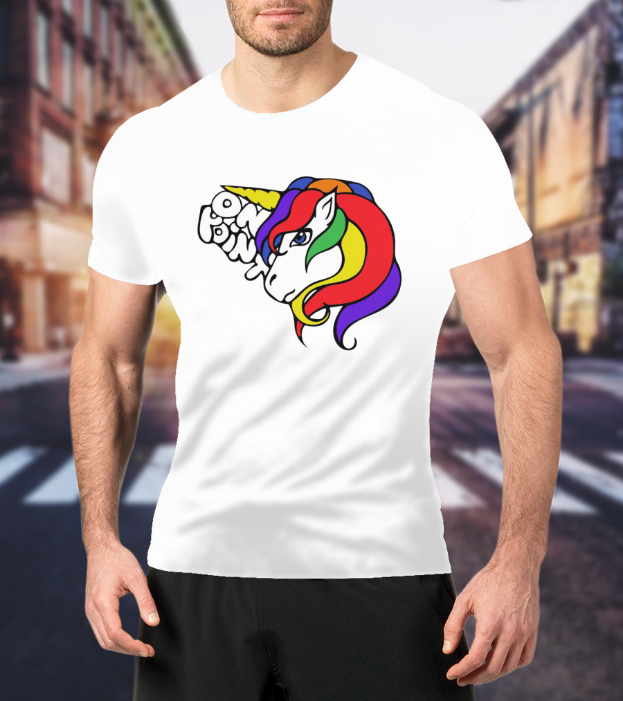 Rainbow Mane On Point Unicorn T-Shirt