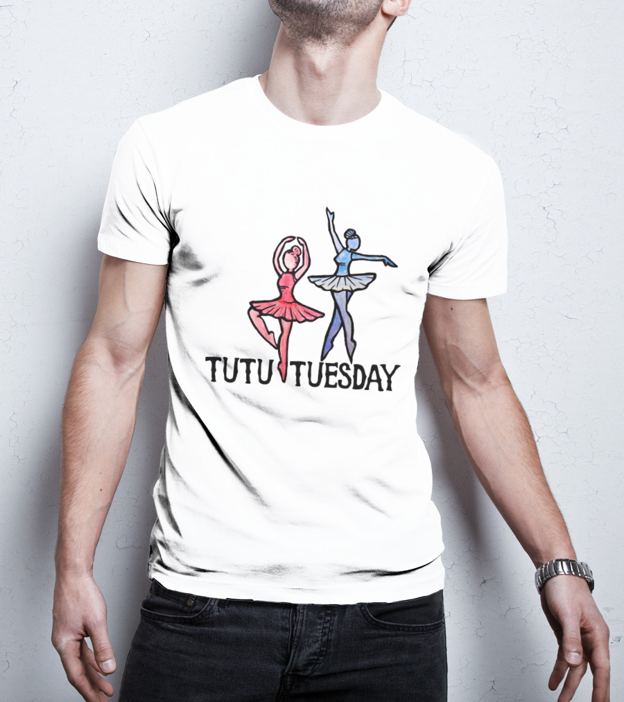 Ballet Dancers Tutu Tuesday Pink And Blue Costume T-Shirt