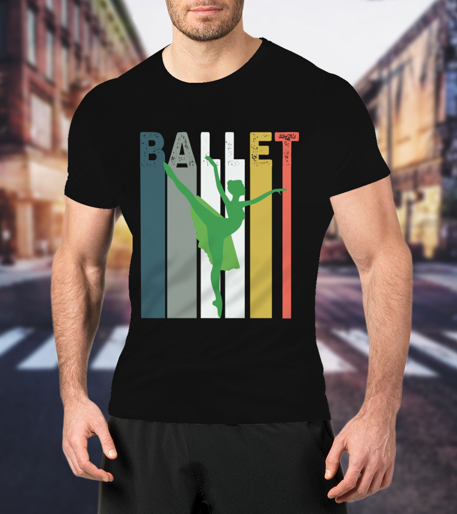 Ballet Dancer In Colorful Retro Irish-Inspired T-Shirt