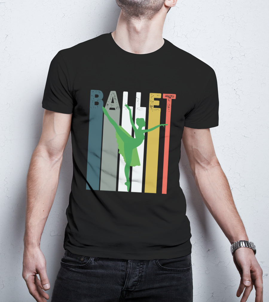 Ballet Dancer In Colorful Retro Irish-Inspired T-Shirt