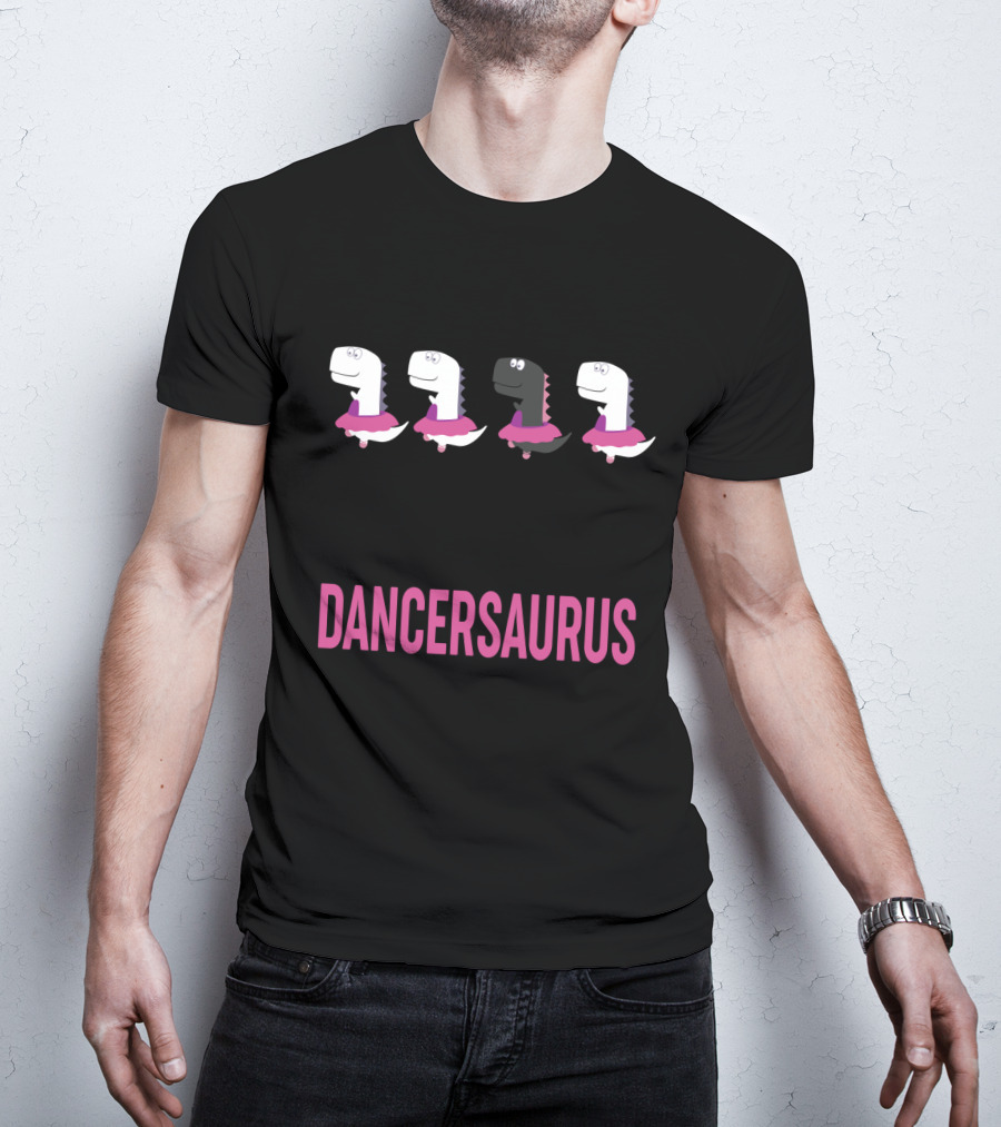 Ballet Dancersaurus T-Rex In Pink Tutus T-Shirt