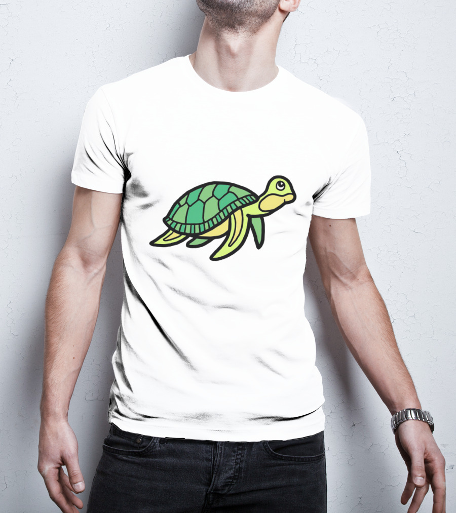 Cute Little Sea Turtle Delightfully Adorable Green Companion T-Shirt