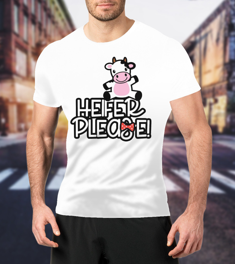 Heifer Please Funny Cow Cattle Red Bandana Cute Farm T-Shirt