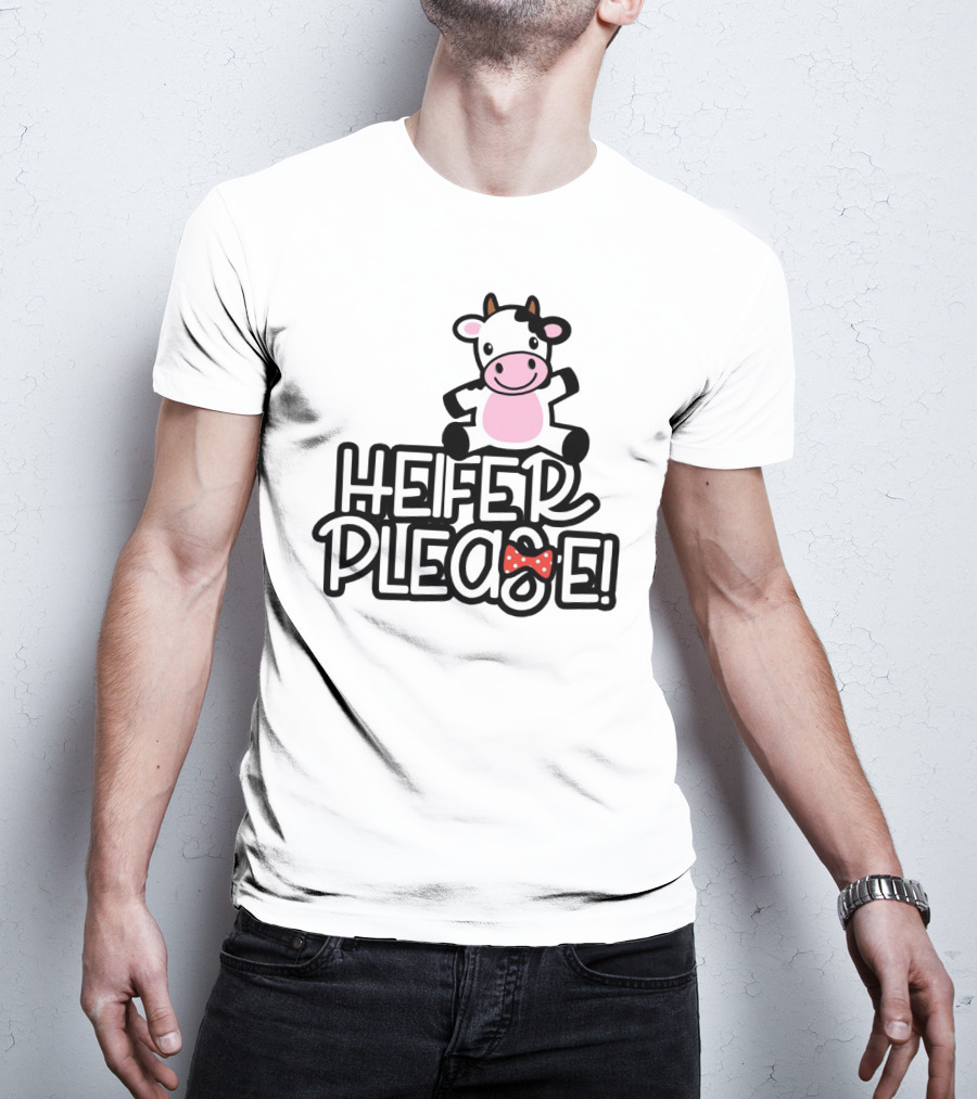 Heifer Please Funny Cow Cattle Red Bandana Cute Farm T-Shirt