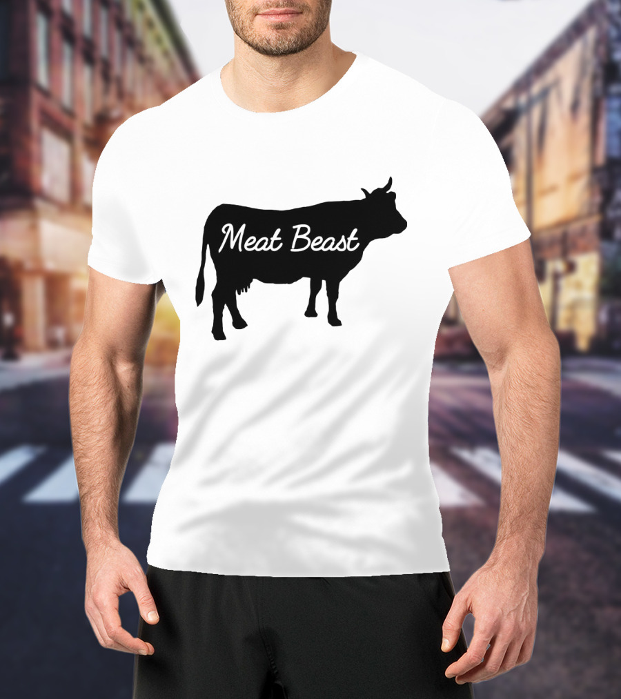 Meat Beast Bold Cow T-Shirt
