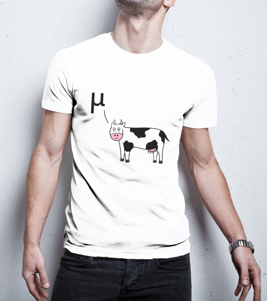 Physics Cow Mu Symbol Expression T-Shirt