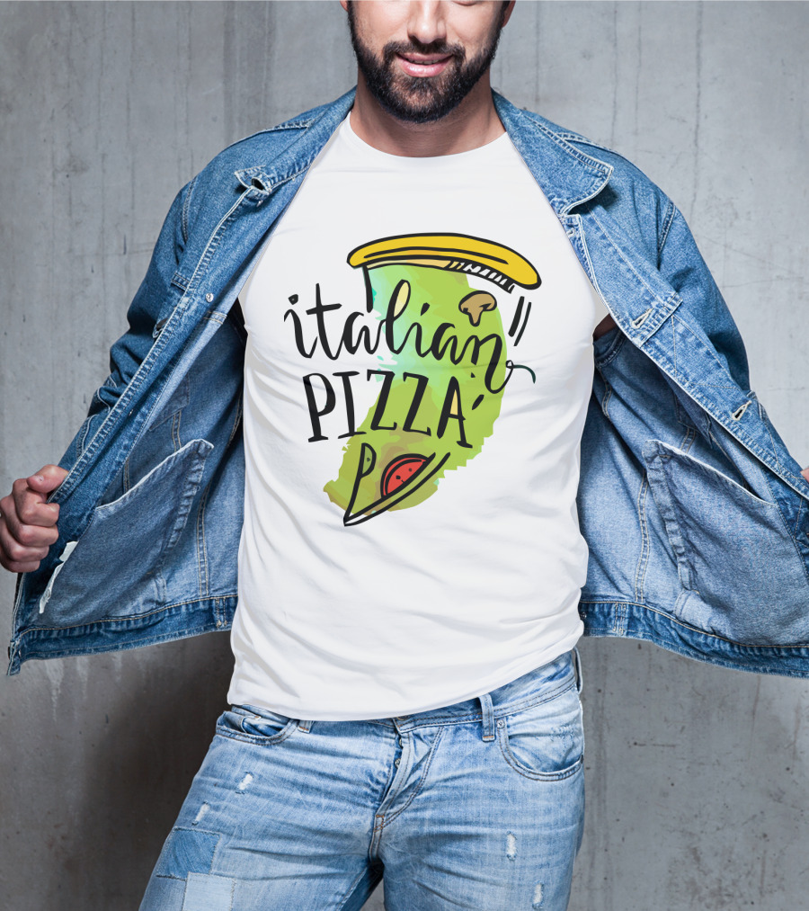 Italian Pizza Slice With Cheese And Pepperoni T-Shirt