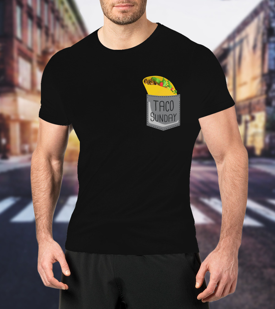 Taco Sunday In Pocket T-Shirt