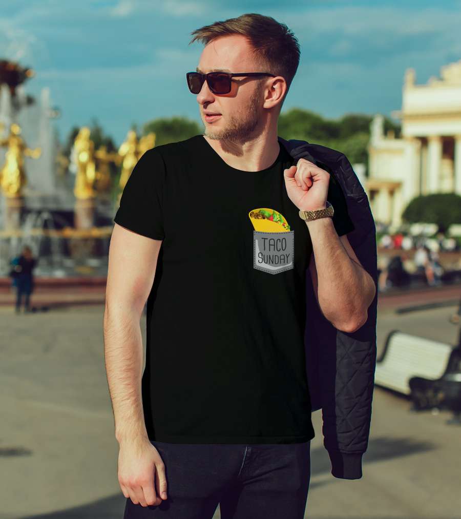 Taco Sunday In Pocket T-Shirt