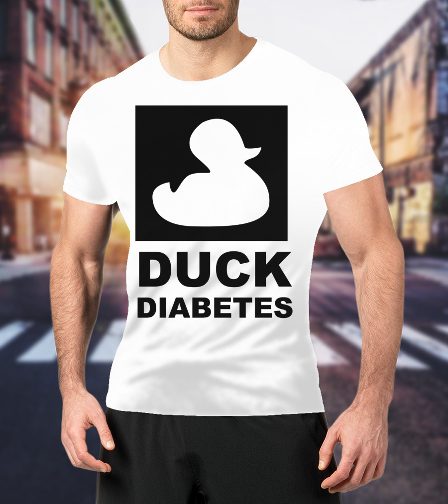 Duck Diabetes Rubber Duck Logo White T-Shirt