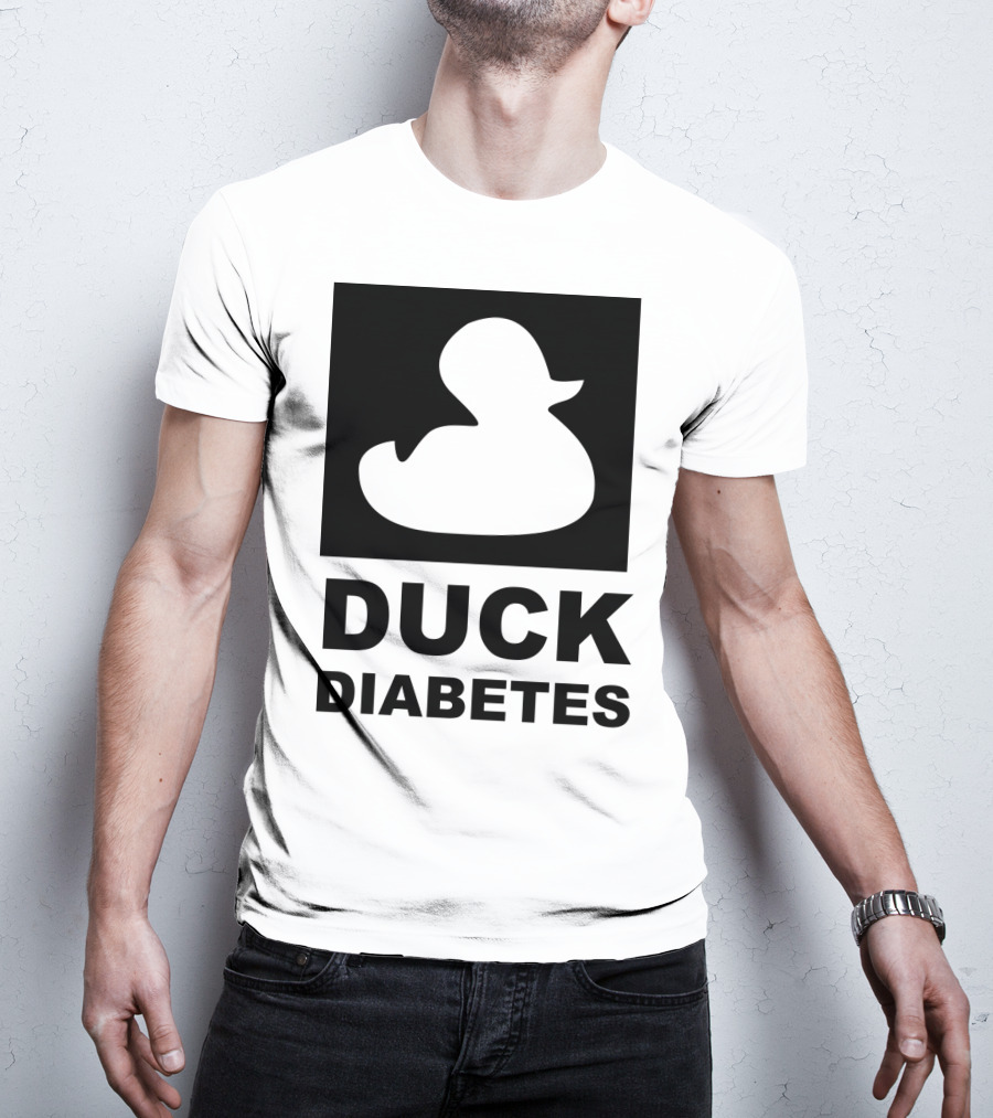 Duck Diabetes Rubber Duck Logo White T-Shirt