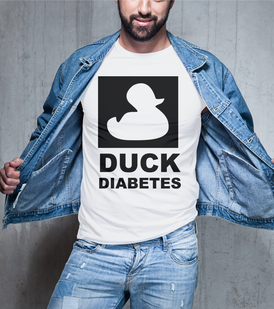 Duck Diabetes Rubber Duck Logo White T-Shirt