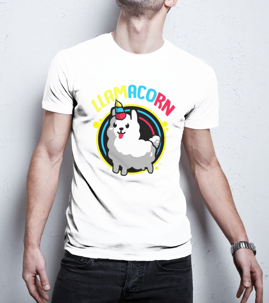 Llamacorn Llama Drama Rainbow Alpaca America T-Shirt