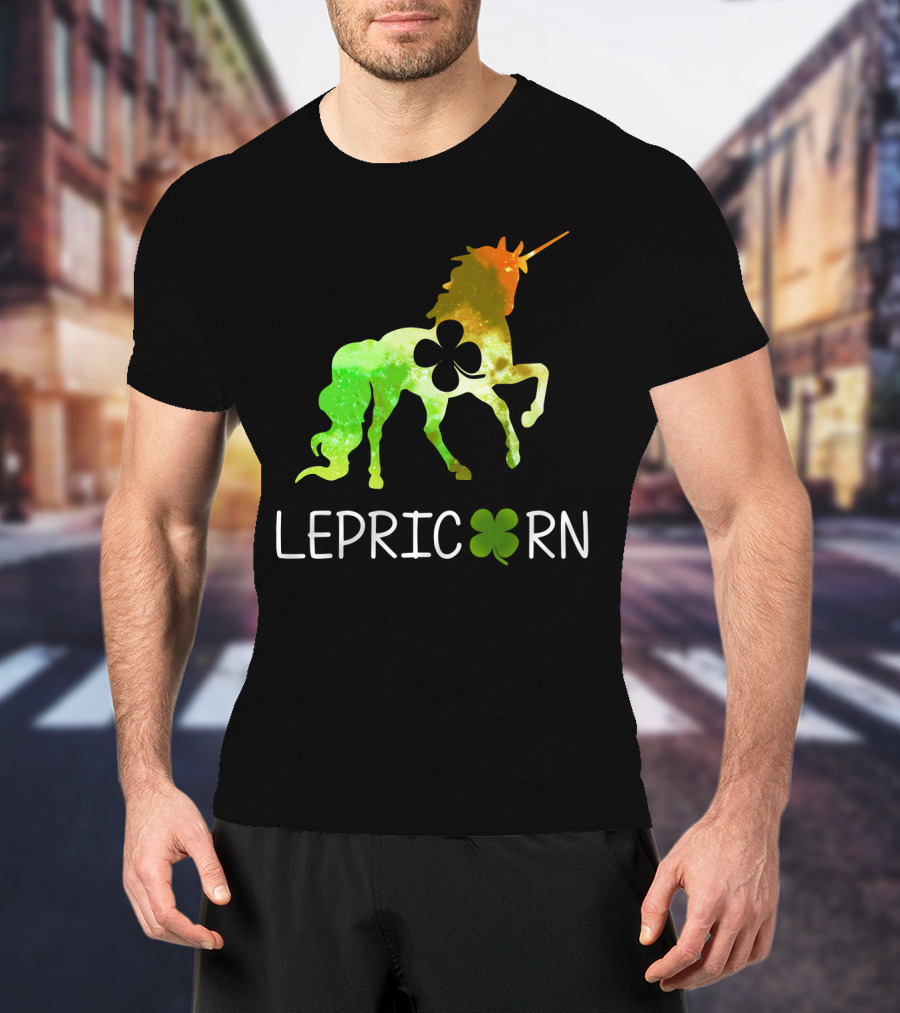 Lepricorn Shamrock Unicorn Leprechaun St. Patrick's Day T-Shirt