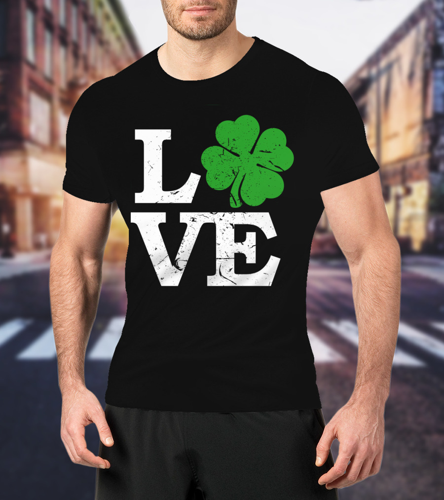 St. Patrick's Day Love With Shamrock T-Shirt