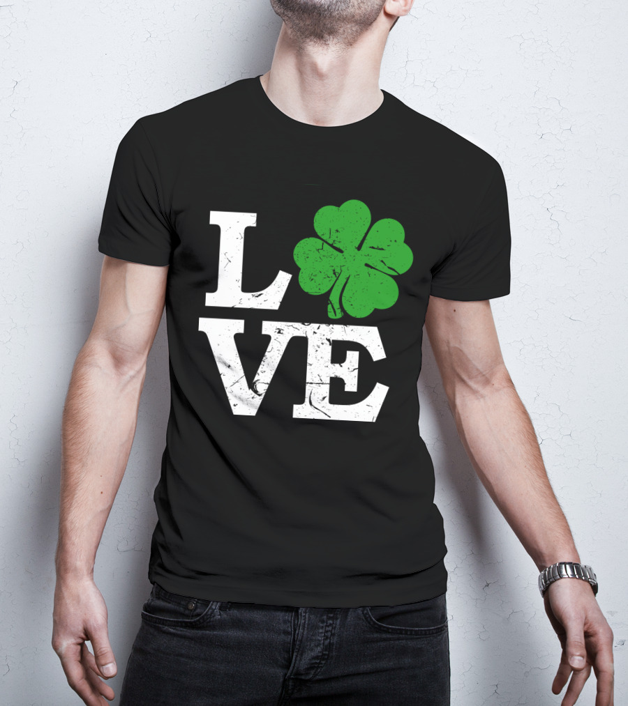 St. Patrick's Day Love With Shamrock T-Shirt
