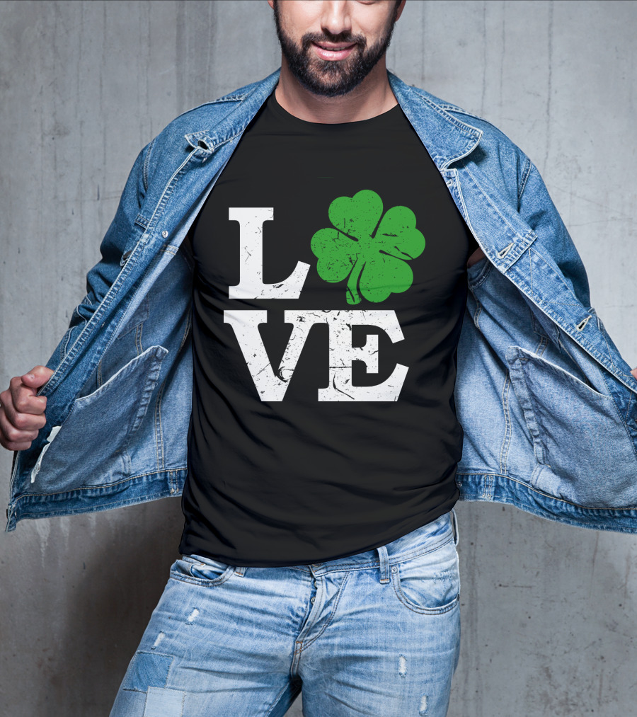 St. Patrick's Day Love With Shamrock T-Shirt