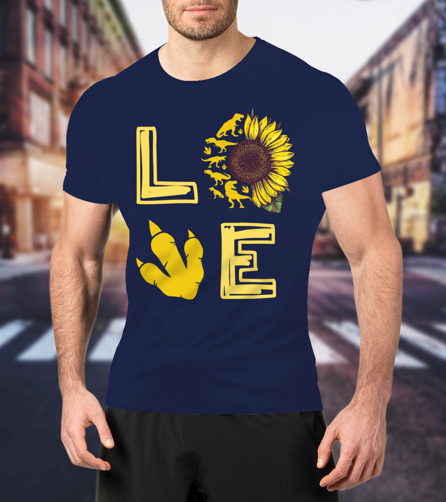 Love Sunflower Dinosaur Claw T-Shirt