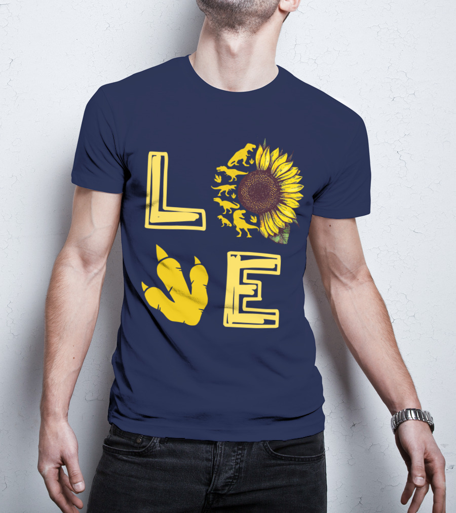 Love Sunflower Dinosaur Claw T-Shirt