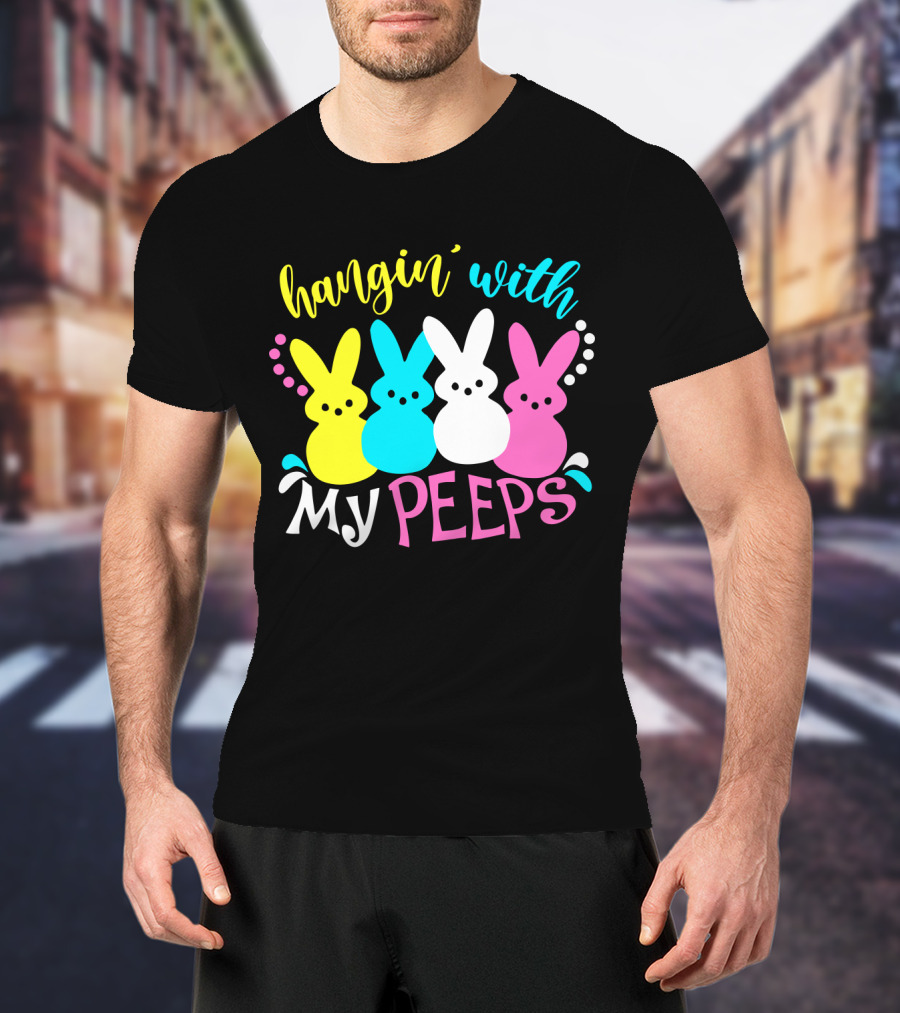 Hangin With My Peeps Pastel Bunnies T-Shirt