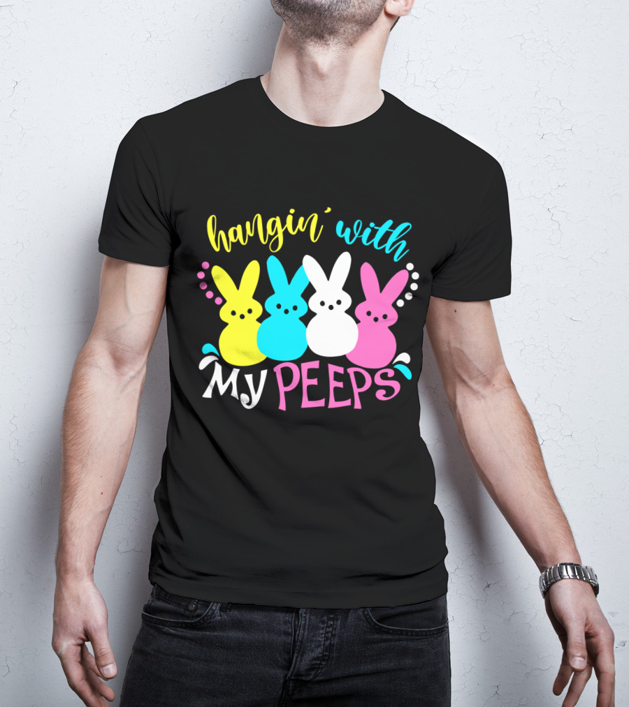 Hangin With My Peeps Pastel Bunnies T-Shirt