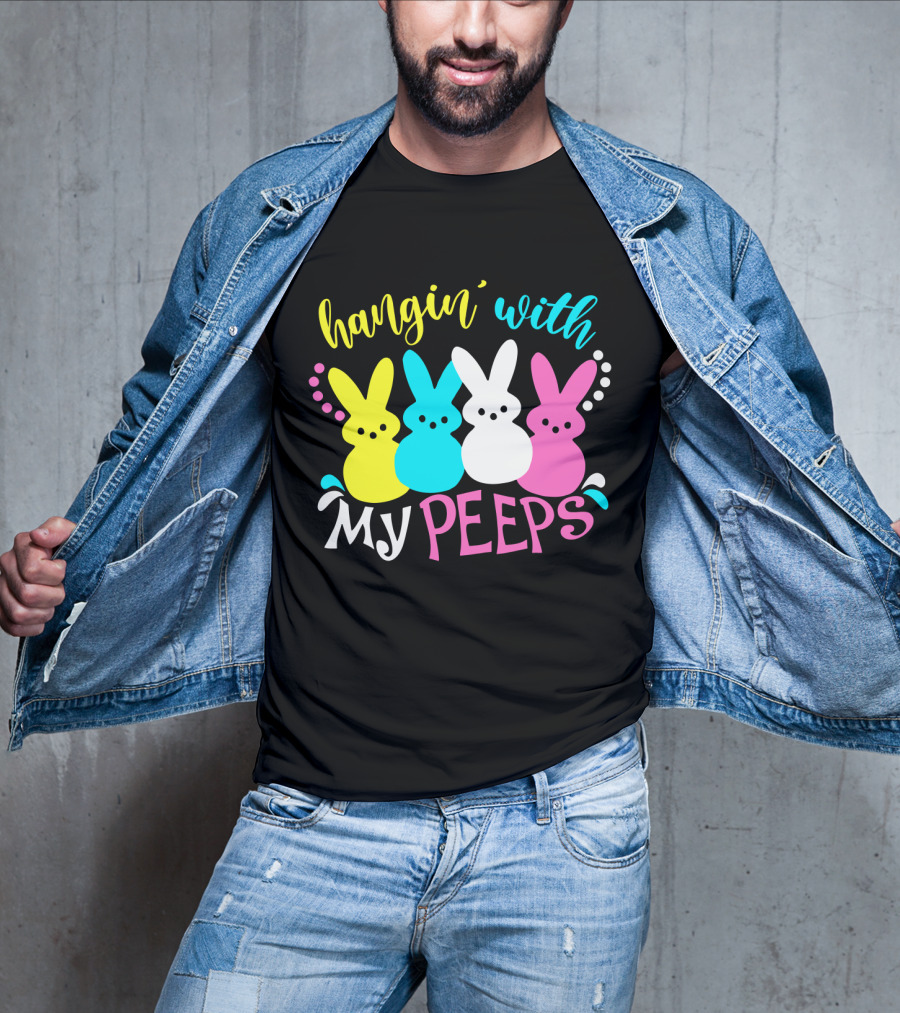 Hangin With My Peeps Pastel Bunnies T-Shirt