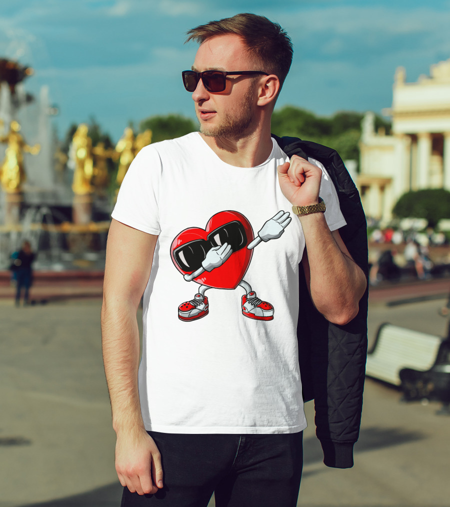 Heart Dabbing With Sunglasses And Sneakers T-Shirt