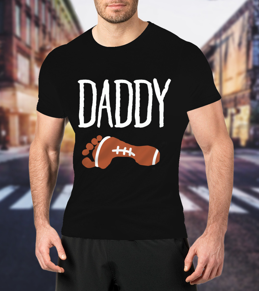 DADDY Footprint Football T-Shirt