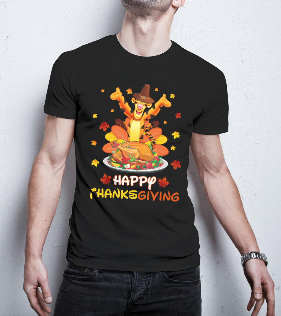 Tigger Happy Thanksgiving Turkey Feast T-Shirt