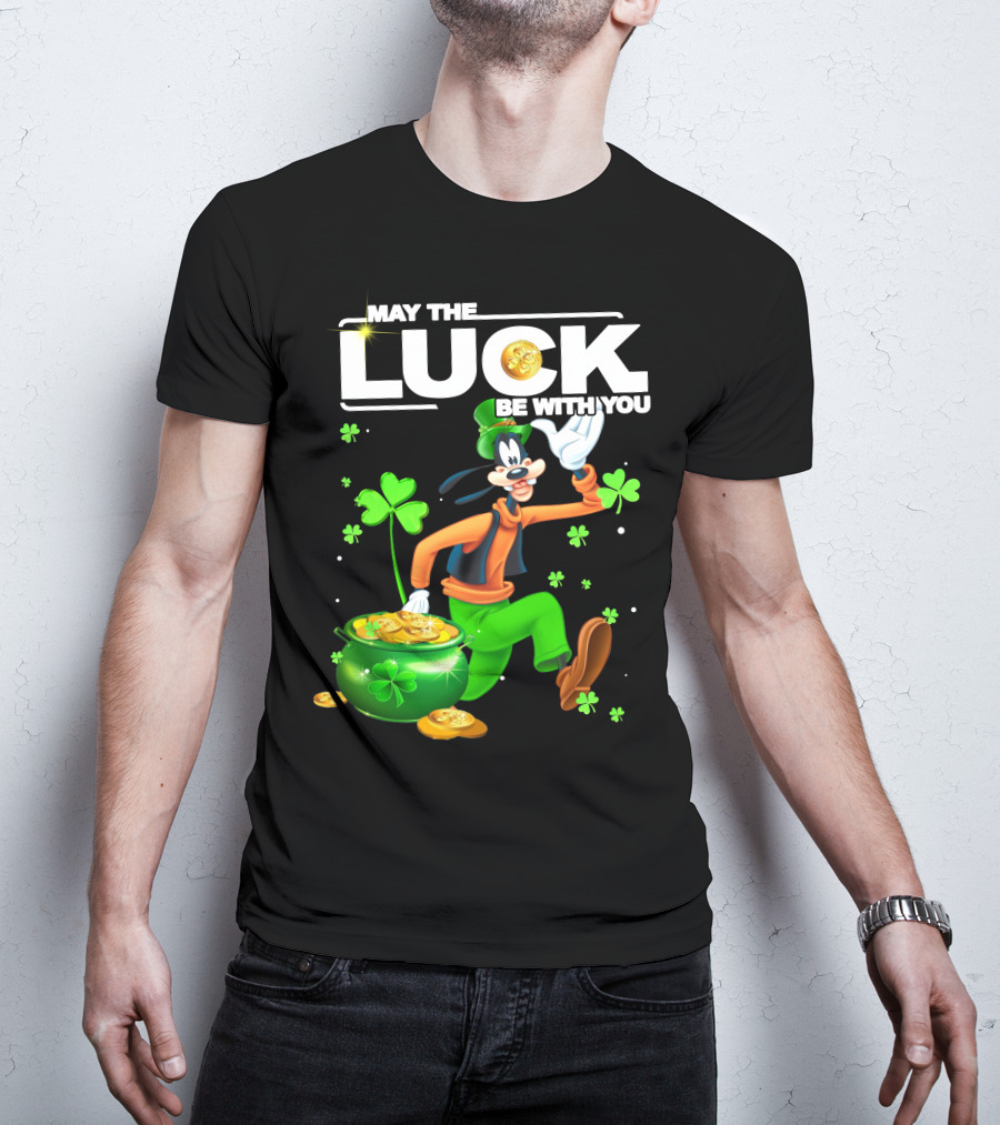 Goofy May The Luck Be With You Coins And Clovers T-Shirt