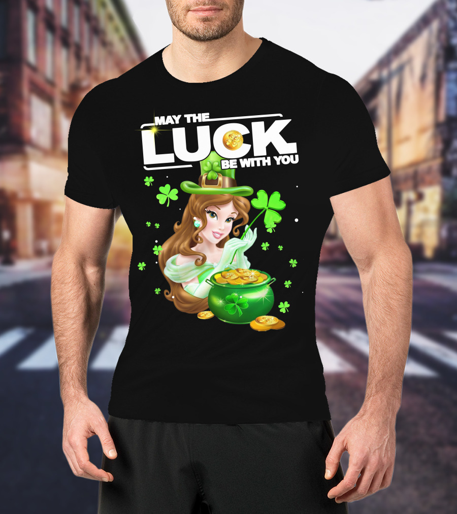 May The Luck Be With You St. Patrick's Day Princess With Pot Of Gold T-Shirt