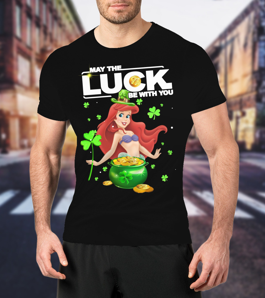 May The Luck Be With You Ariel Coins Clover T-Shirt