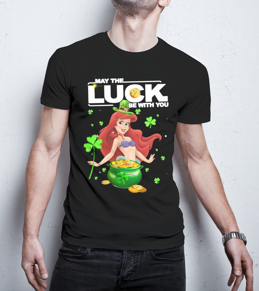 May The Luck Be With You Ariel Coins Clover T-Shirt