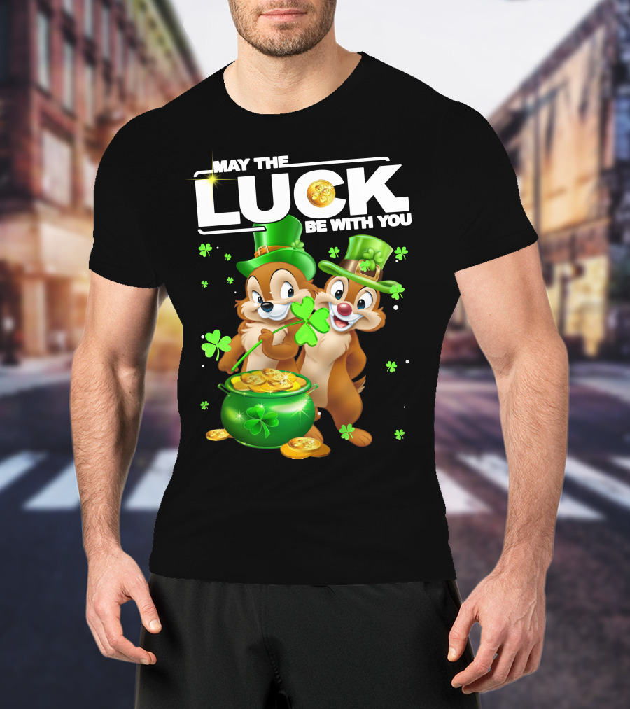 May The Luck Be With You Chip Dale Pot Of Gold T-Shirt