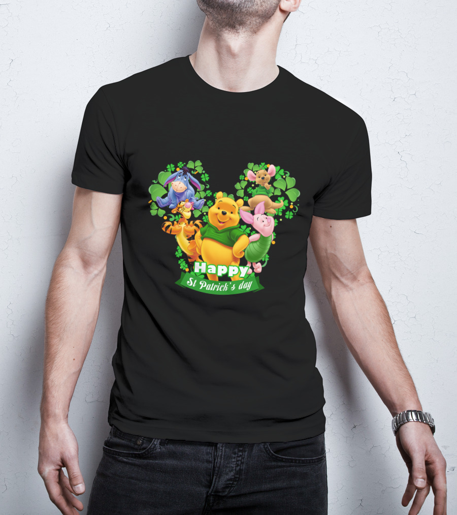 Happy St Patrick's Day Winnie The Pooh And Friends T-Shirt