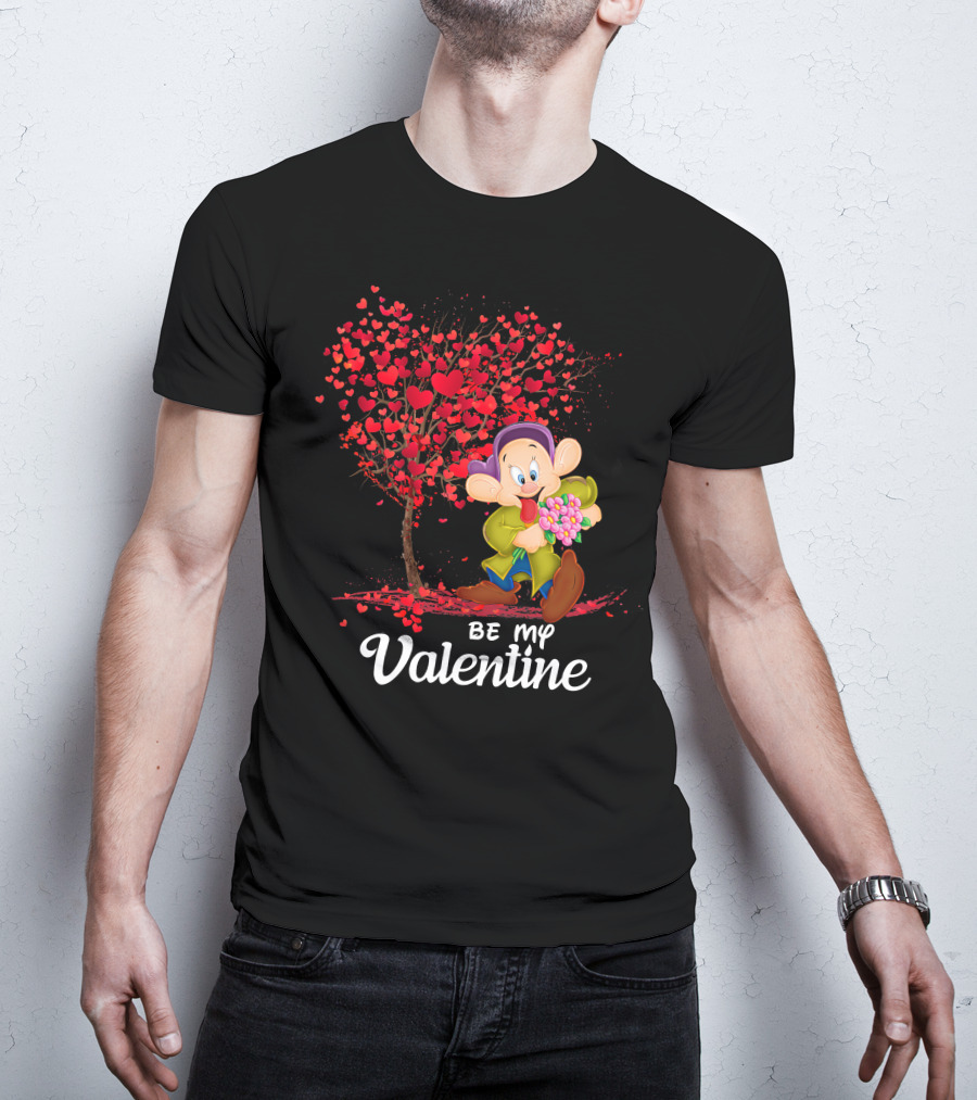 Be My Valentine Dopey Hearts Tree Bouquet T-Shirt