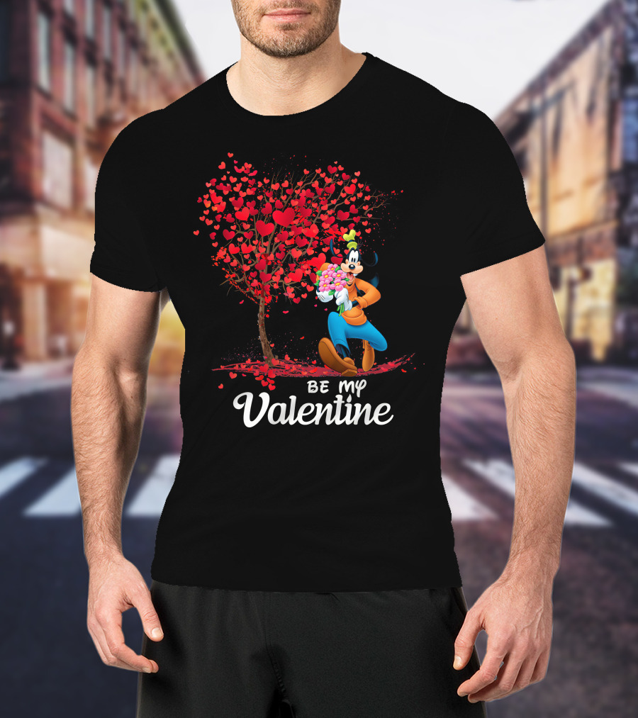 Goofy Be My Valentine Heart Tree T-Shirt